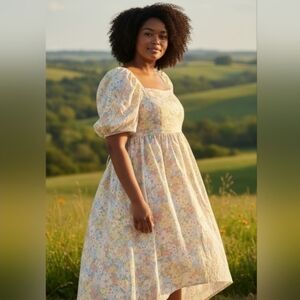 Jillian Harris x Joe Fresh Blushing Flower Black Tie Dress  2X